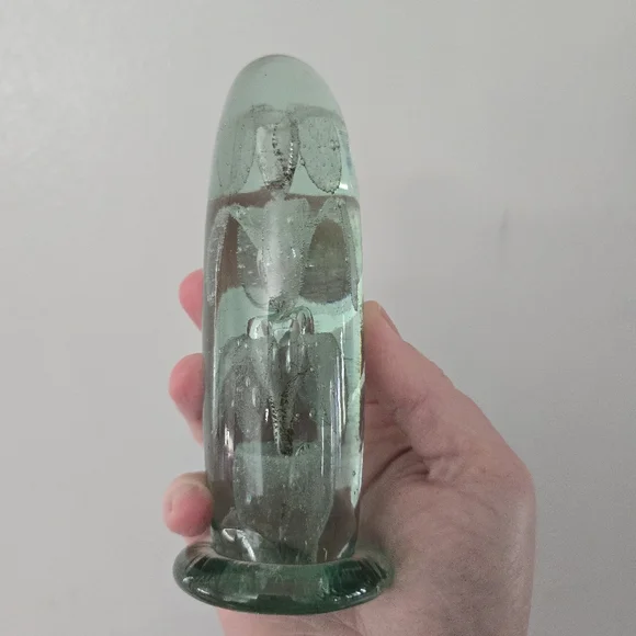 Antique Victorian Era Dump Glass 3 Tier Fountain Flower Paperweight 5.5 *damage